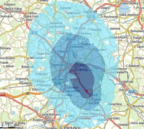 pokrytí Hoděšovice